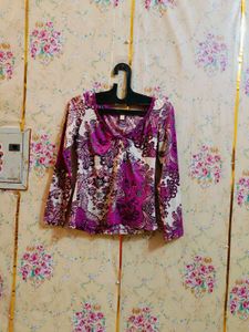 🇳🇿💫🎀Y2K Floral Print Long Sleeve Top