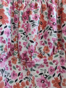 Floral Puff Sleeve Bardot Top