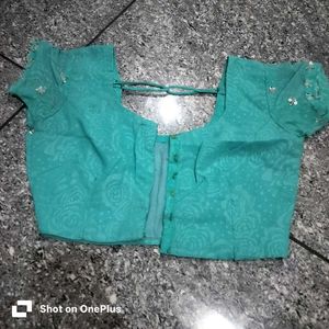 Beautiful Teal Embellished Saree