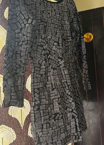 black and silver one piece western dress