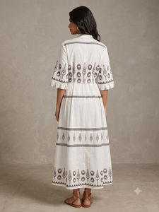 Elegant White Ethnic Gown