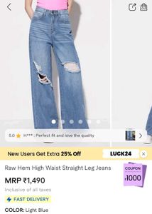 SAVANA blue Ripped Jeans Buy FASTTT