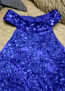 Sparkling Royal Blue halter neck blouse