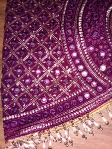 Stunning Purple Embroidered Lehenga Choli