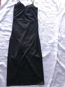 Cocktail Padded Satin Black Dress 🖤