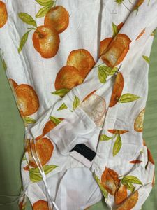 ZARA VIBRANT CITRUS PRINT DRESS