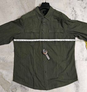 Men's Olive Green Casual Shirt