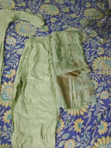 Light Green Embroidered Kurta Set