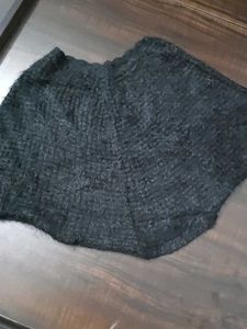 balloon style Black Knit Sweater Vest