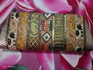 Embroidered Clutch Bag