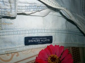 Light Wash Denim Midi Skirt