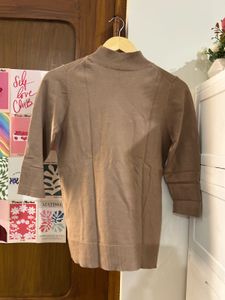 Cozy Mock Neck 3/4 Sleeve Sweater