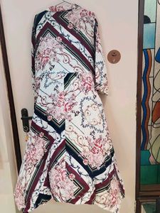 Vintage Floral Print Dress