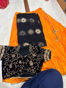 Elegant Orange Lehenga Choli Set