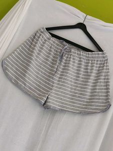 primark Gray Striped Pajama Shorts