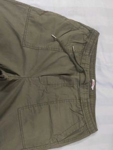 Olive Green Cargo Joggers