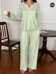 Cute Bow Print Pajama Set