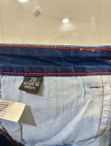 Blue Denim High-Waist Shorts | Size 28 |Never Worn