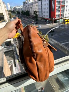 Stylish Brown Leather Backpack