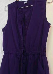 Purple Button-Up Midi Dress 💜