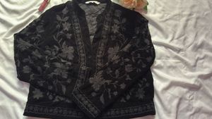 Embroidered Black Jacket