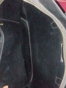 Classic Black Faux Leather Tote Bag