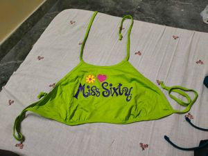 Miss Sixty Bright Green Bikini Top