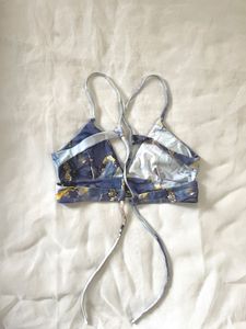 Stylish Abstract Print Bikini Top