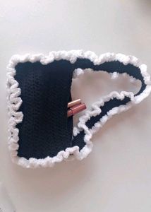 Handmade Crochet Ruffle Bag