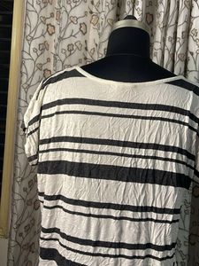 LOFT Striped V-Neck Tunic Top