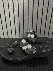 Huma Black Embellished Flats