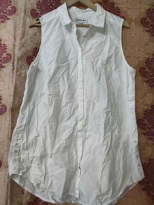 Country Road Sleeveless White Shirt