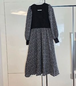 Elegant Floral Print winter dress