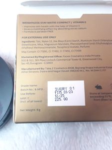 FACES CANADA Weightless Stay Matte Finish Compact
