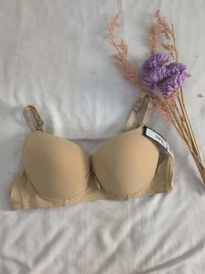 Comfortable Beige Push-Up Bra