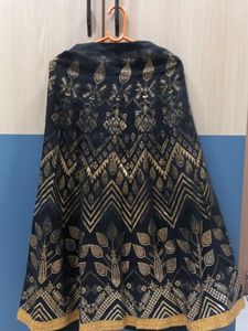 Stunning Black & Gold Ethnic Skirt
