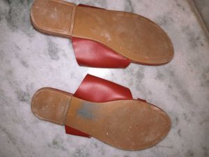 Red Flat Sandals