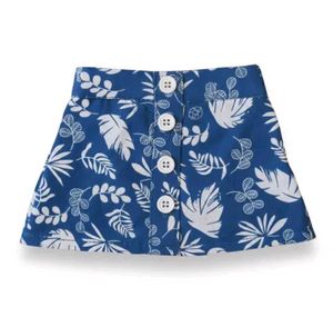 Adorable Blue Floral Print Outfit Set