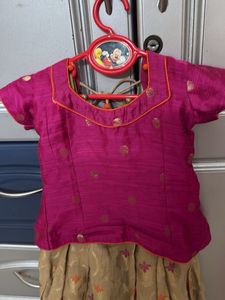 Traditional Chanderi Cotton Indian Girls' Outfit