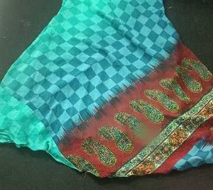 Green Patterned Kurta