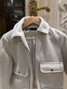 ZARA Cream Cropped Jacket