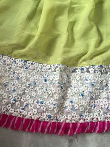 Green Lehenga&amp; designer Dupatta
