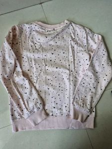 Pink Star Print Sweatshirt