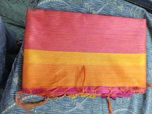 Vibrant Striped Saree
