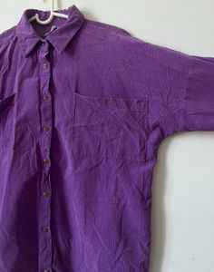 💜 Purple oversized corduroy Shirt