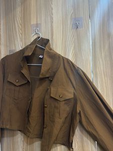 Brown Cropped Jacket