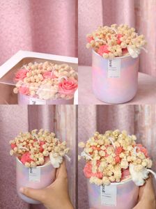 Floral Scented Candle - Decorative Candl