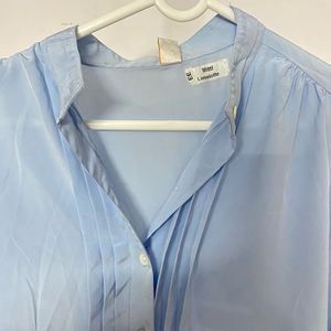 Light Blue Button-Up Blouse