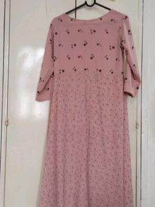 Cute Pink Floral Maxi Dress