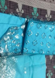 Stunning Teal Kurta Set with Sequins